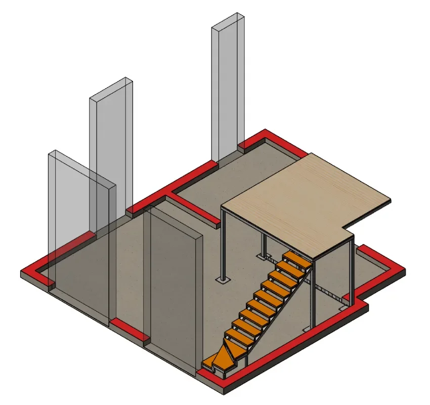 Схема антресольной конструкции, обложка видео